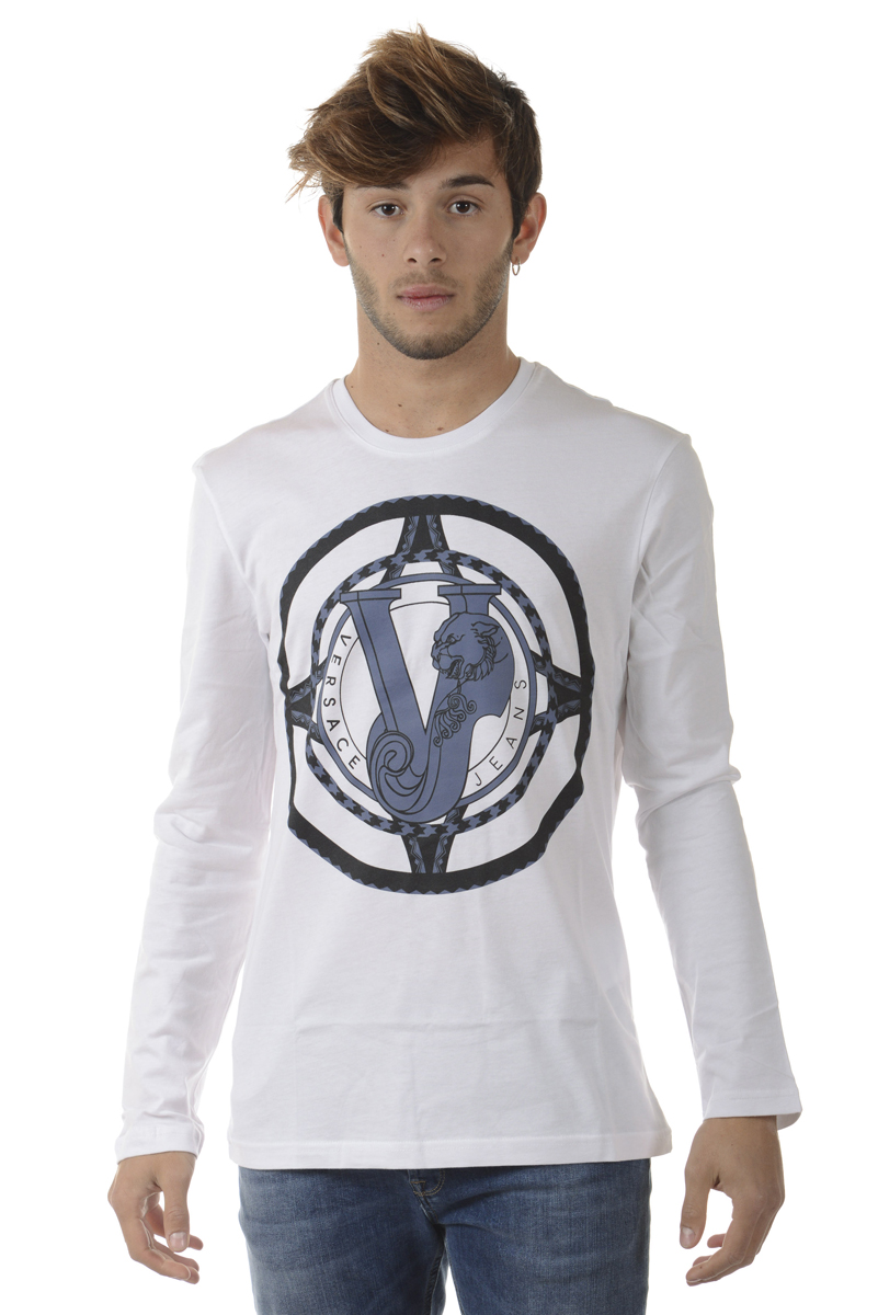 Versace Jeans T-Shirt Sweatshirt SLIM Man White B3GQA782 3 Sz.XL
