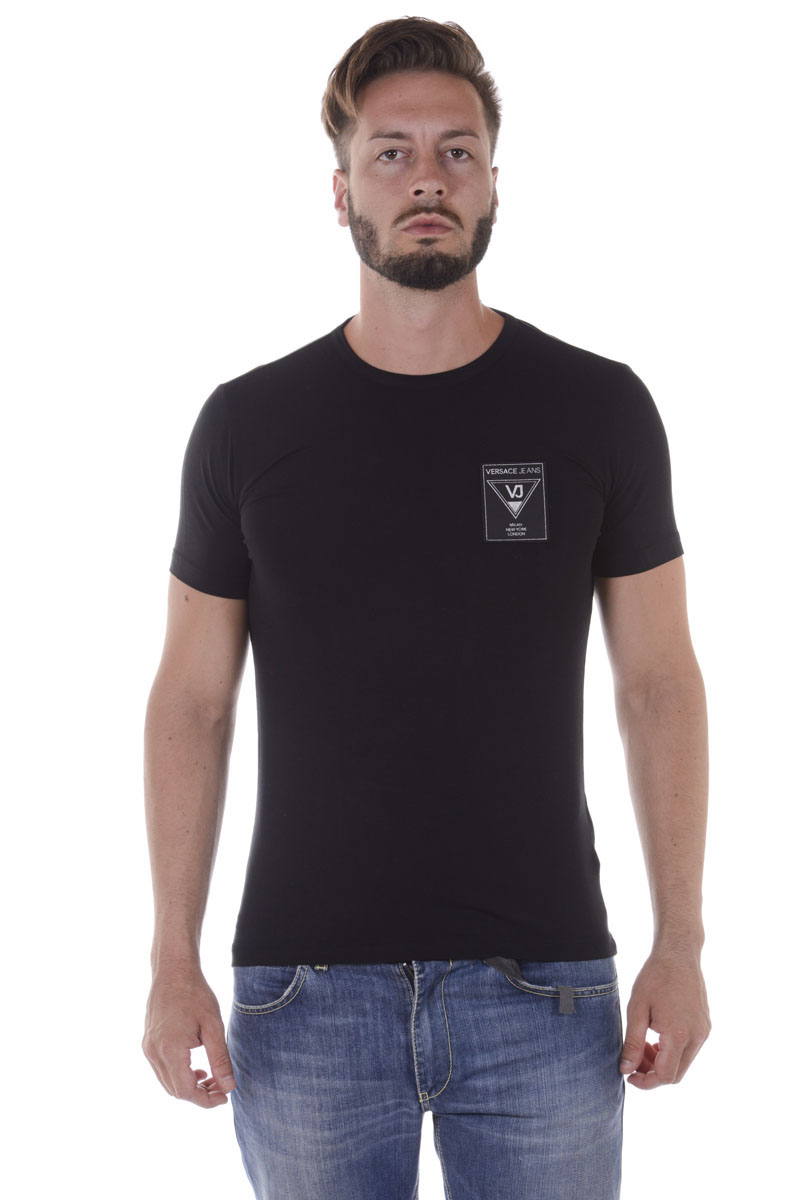 Versace Jeans T-Shirt EXTRASLIM Man Blacks B3GQA7E011623 899 Sz.L