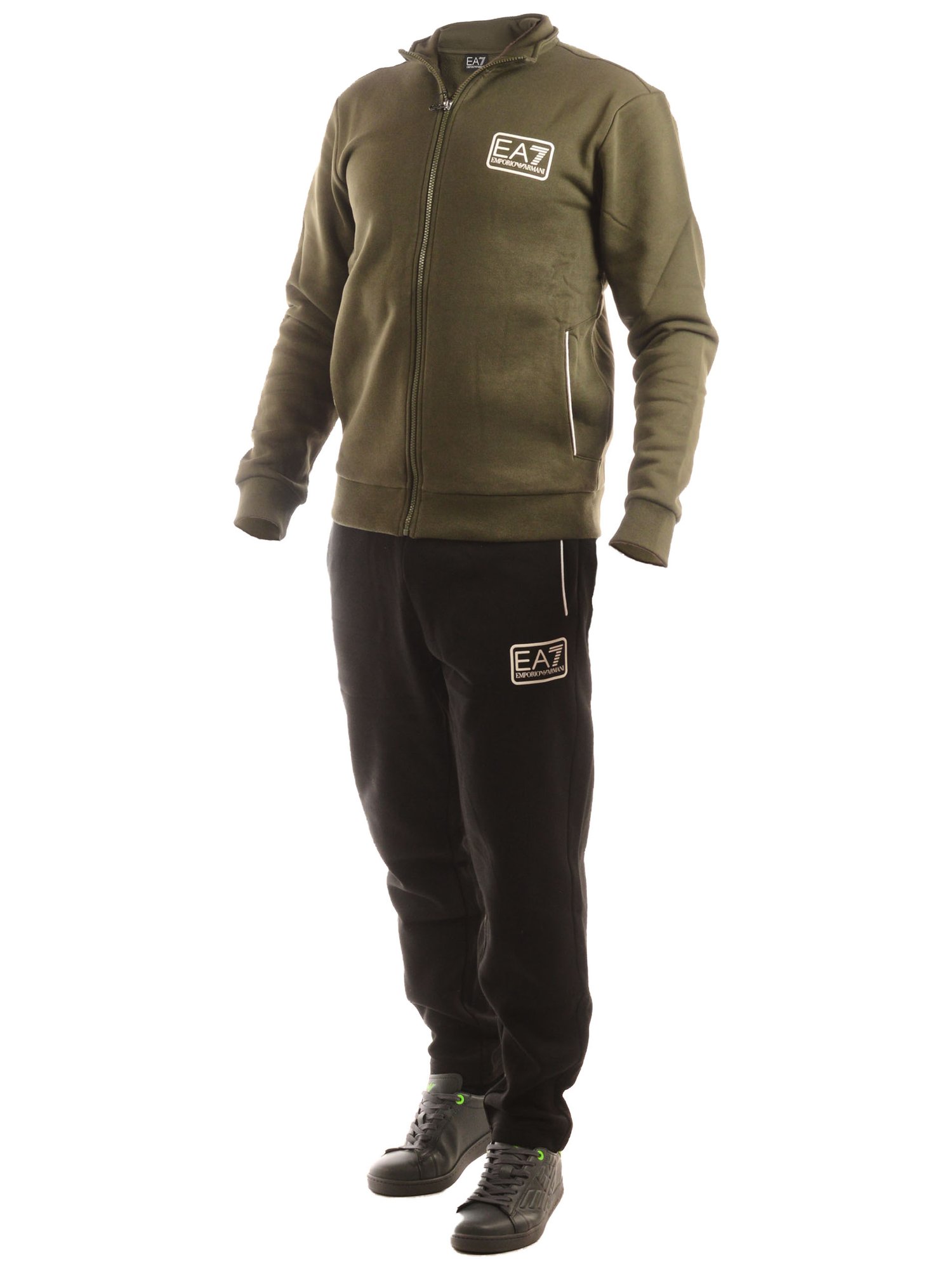 TrackSuit EMPORIO ARMANI EA7 Man Sz. S 6KPV67PJ07Z 28BC Green | eBay